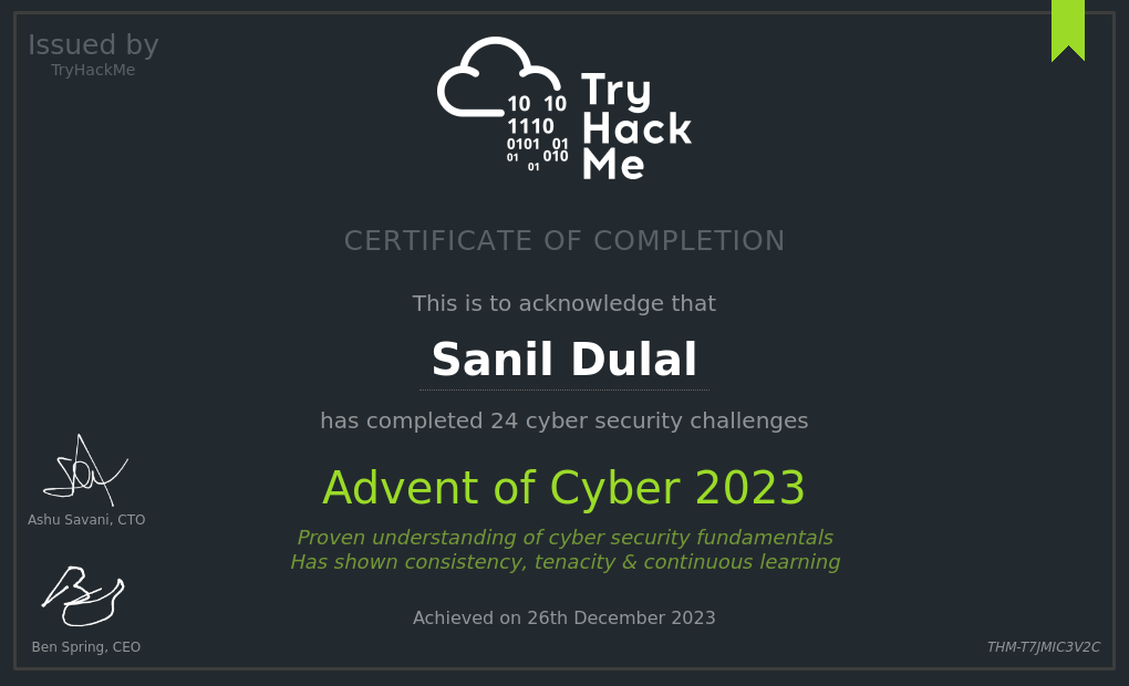 Advent of Cyber 2023